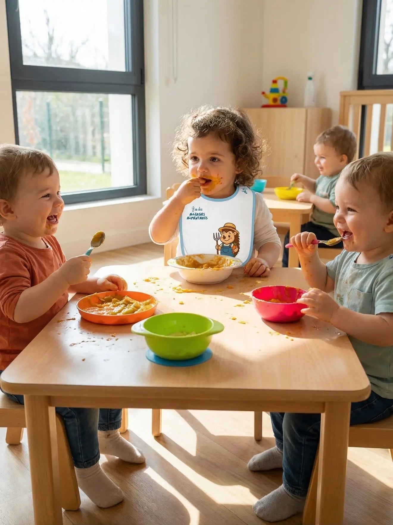 Bavoir de prévention des allergies alimentaires-fermier