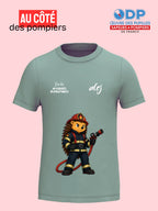 T-shirt 4-14 ans de prévention des allergies alimentaires-Pompiers alrj