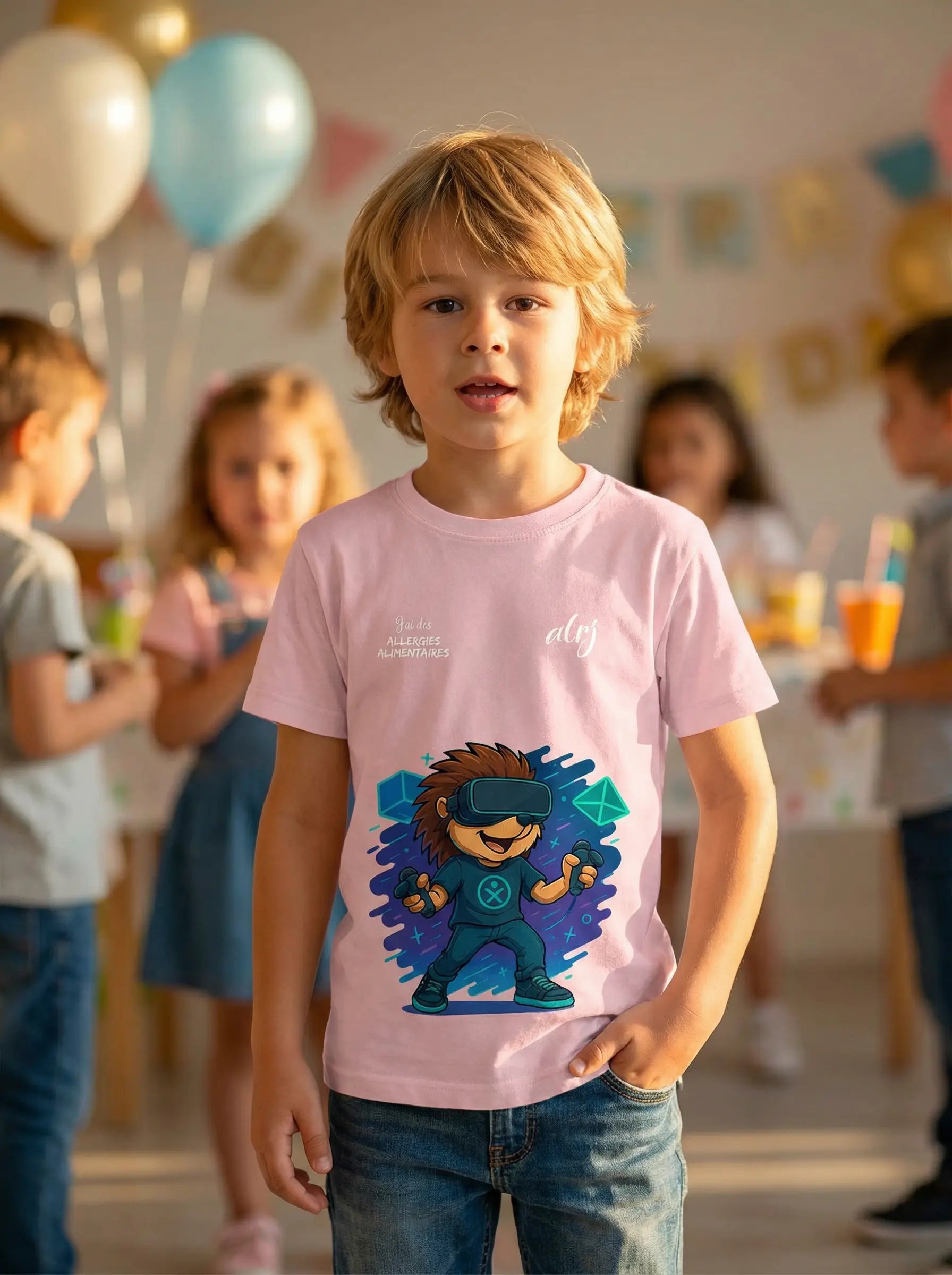 T-shirt 4-14 ans de prévention des allergies alimentaires-VR - alrj.fr