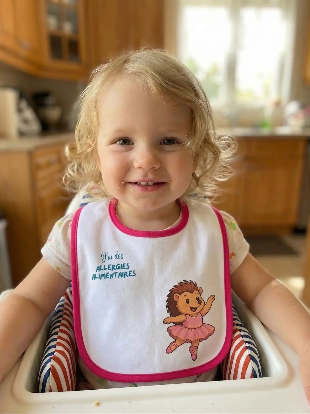 Bavoir de prévention des allergies alimentaires-ballerine