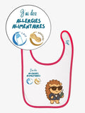 Bavoir de prévention des allergies alimentaires - avec symboles - alrj.fr