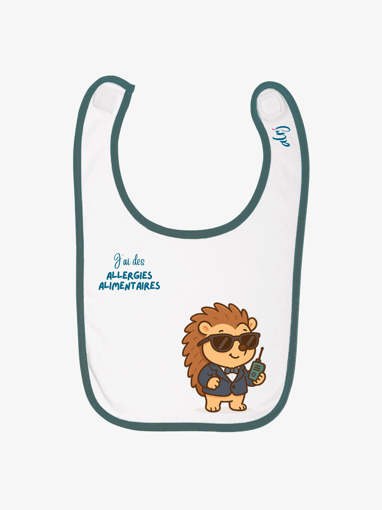 Bavoir de prévention des allergies alimentaires - agent secret