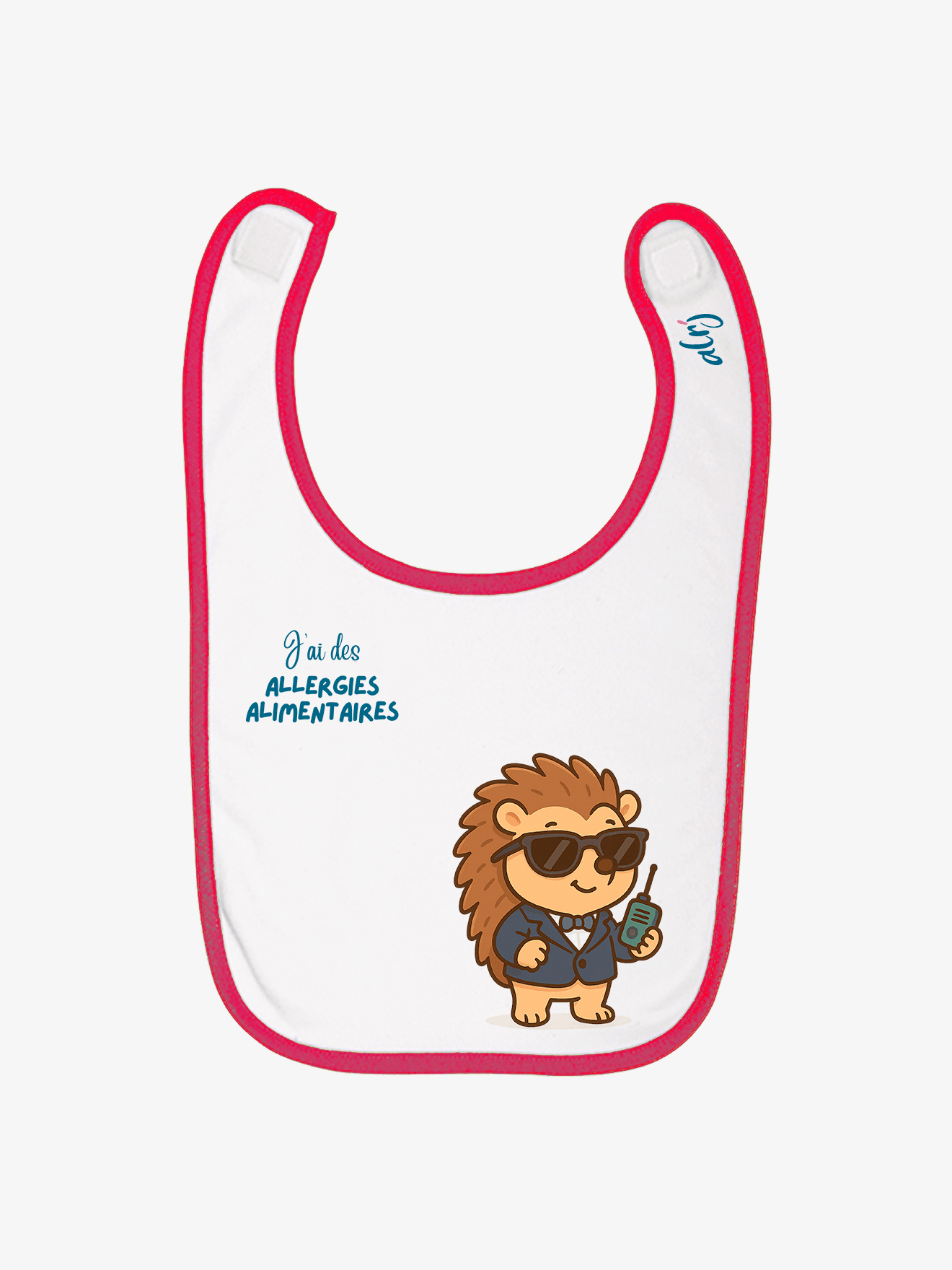 Bavoir de prévention des allergies alimentaires - agent secret