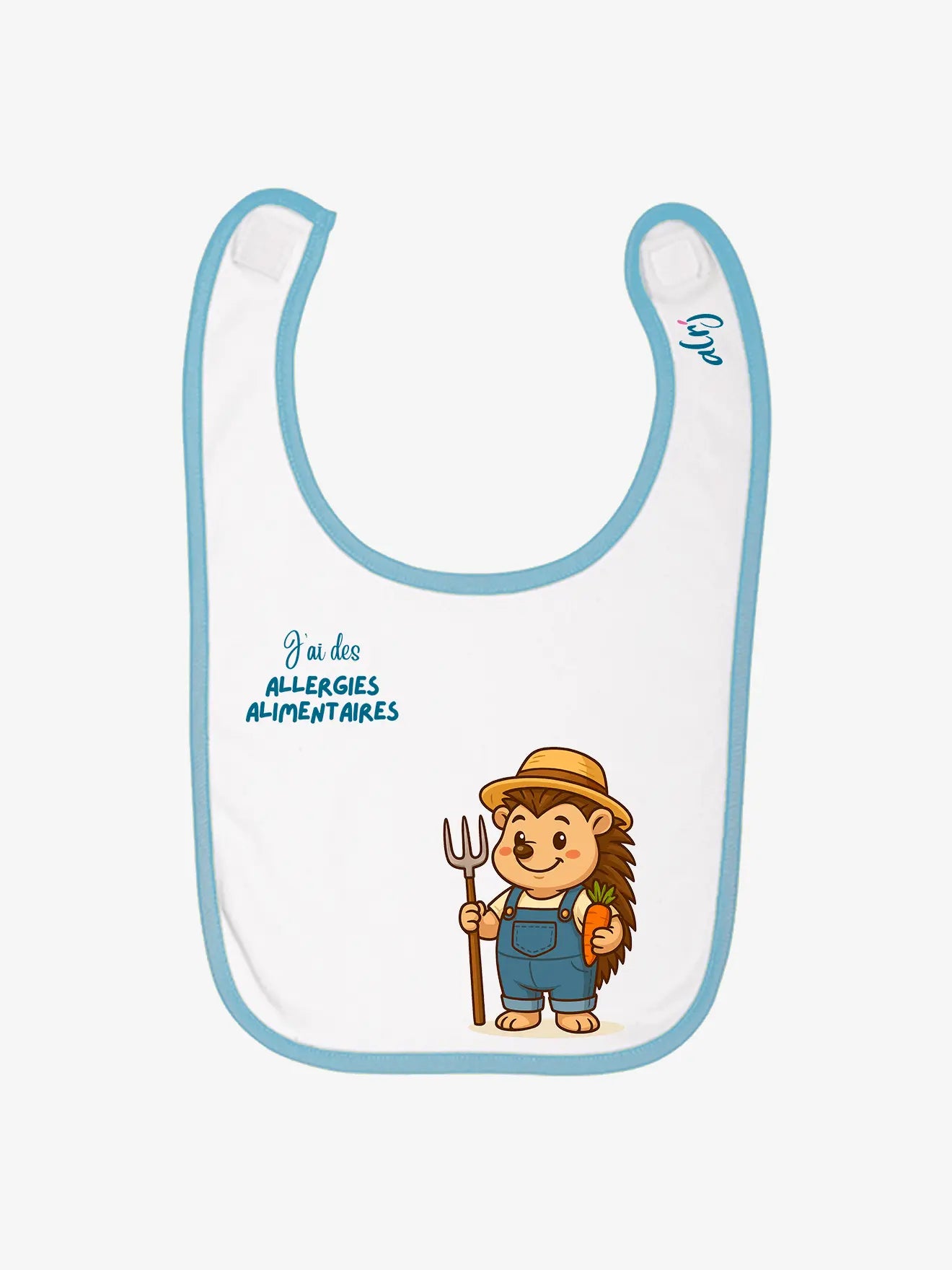 Bavoir de prévention des allergies alimentaires - fermier - alrj.fr