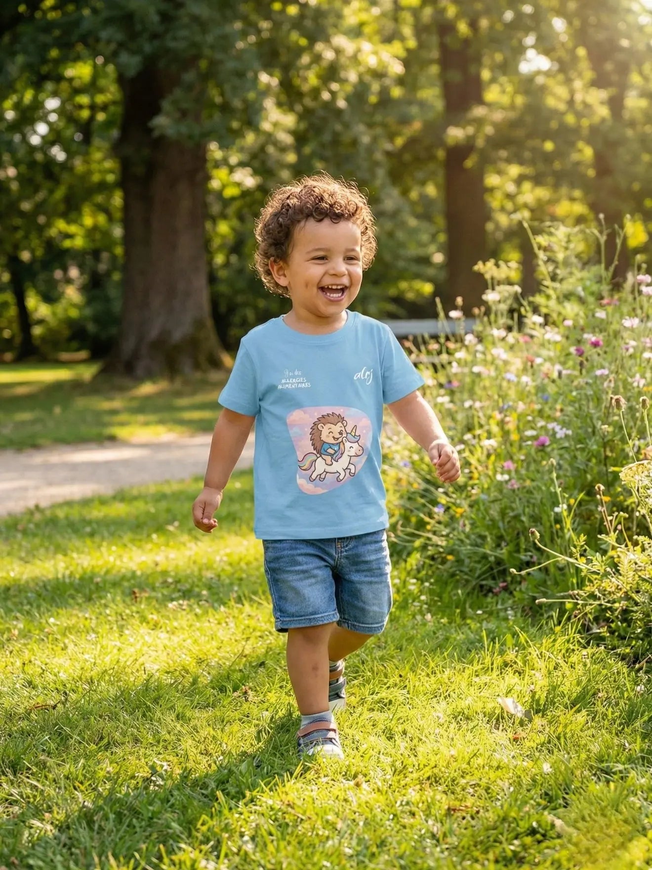 T-shirt 3/36 mois de prévention des allergies alimentaires-licorne