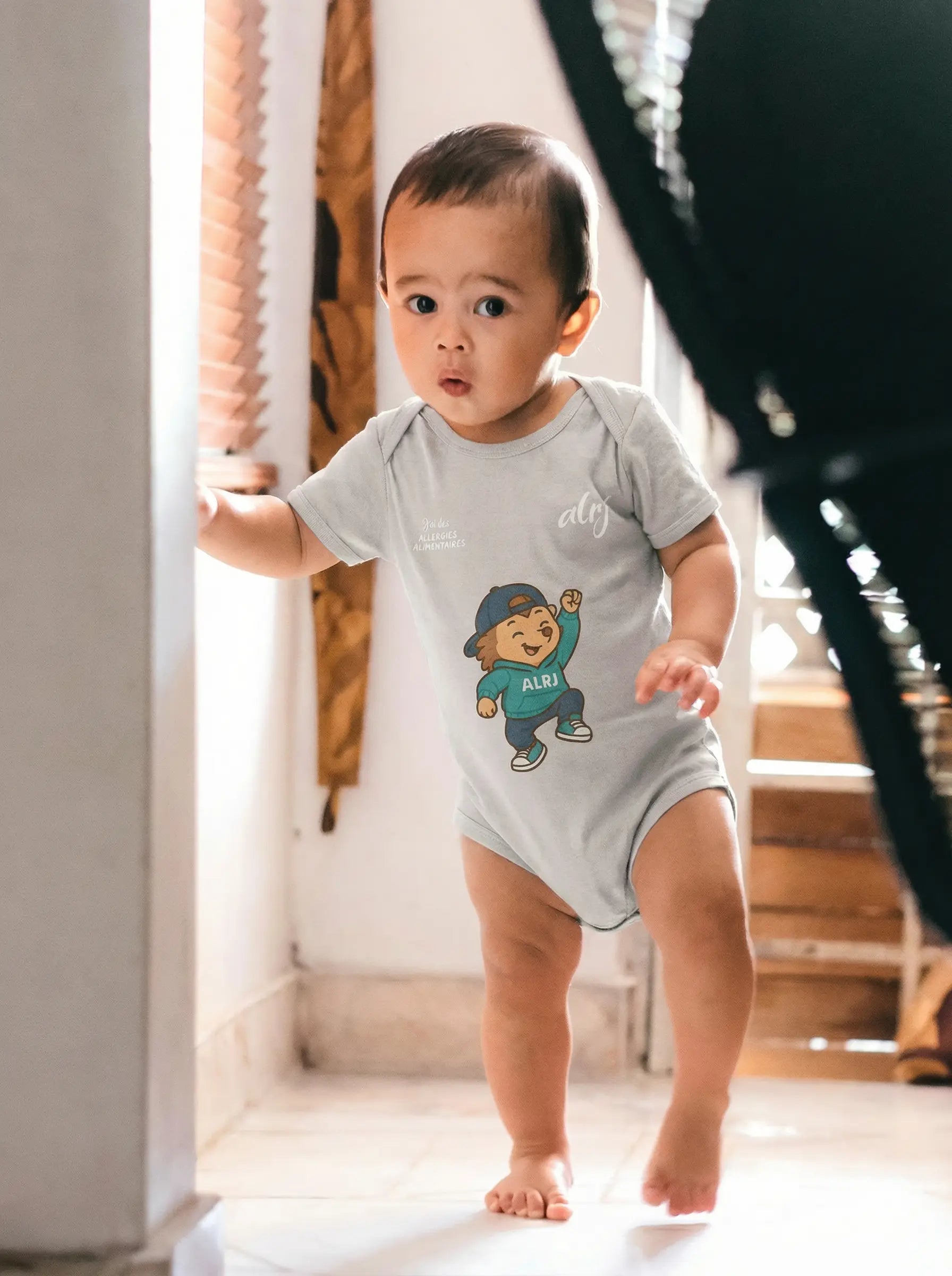 Body bébé de prévention des allergies alimentaires-casquette