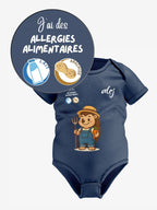 Body bébé de prévention des allergies alimentaires - avec symboles