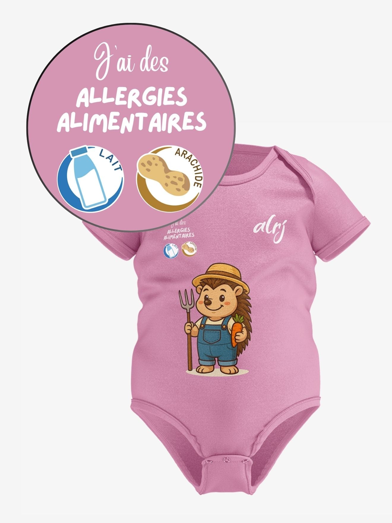 Body bébé de prévention des allergies alimentaires - avec symboles