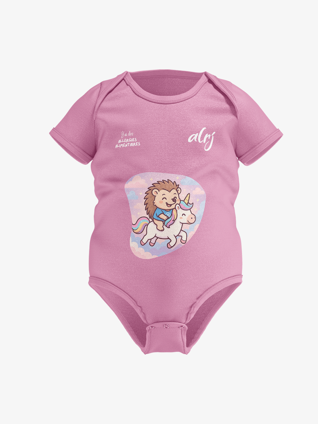 Body bébé de prévention des allergies alimentaires - licorne