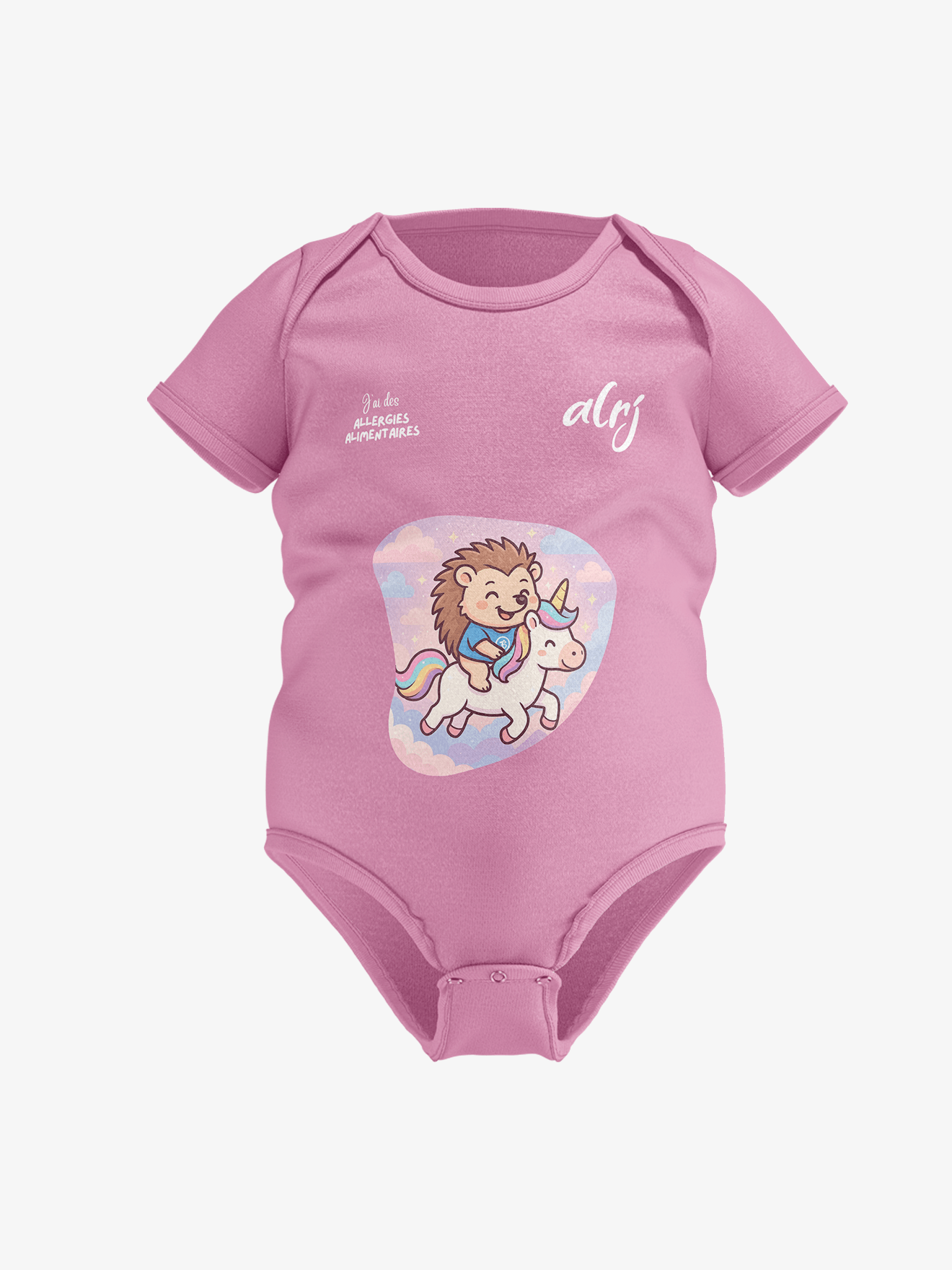 Body bébé de prévention des allergies alimentaires - licorne