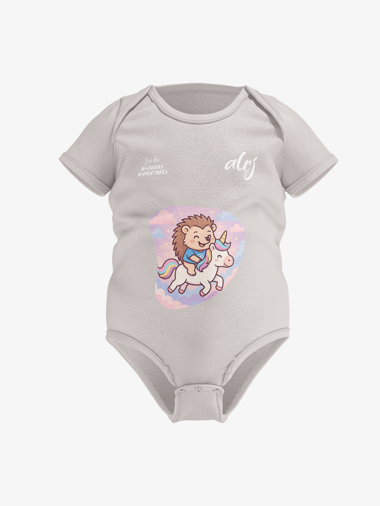 Body bébé de prévention des allergies alimentaires - licorne