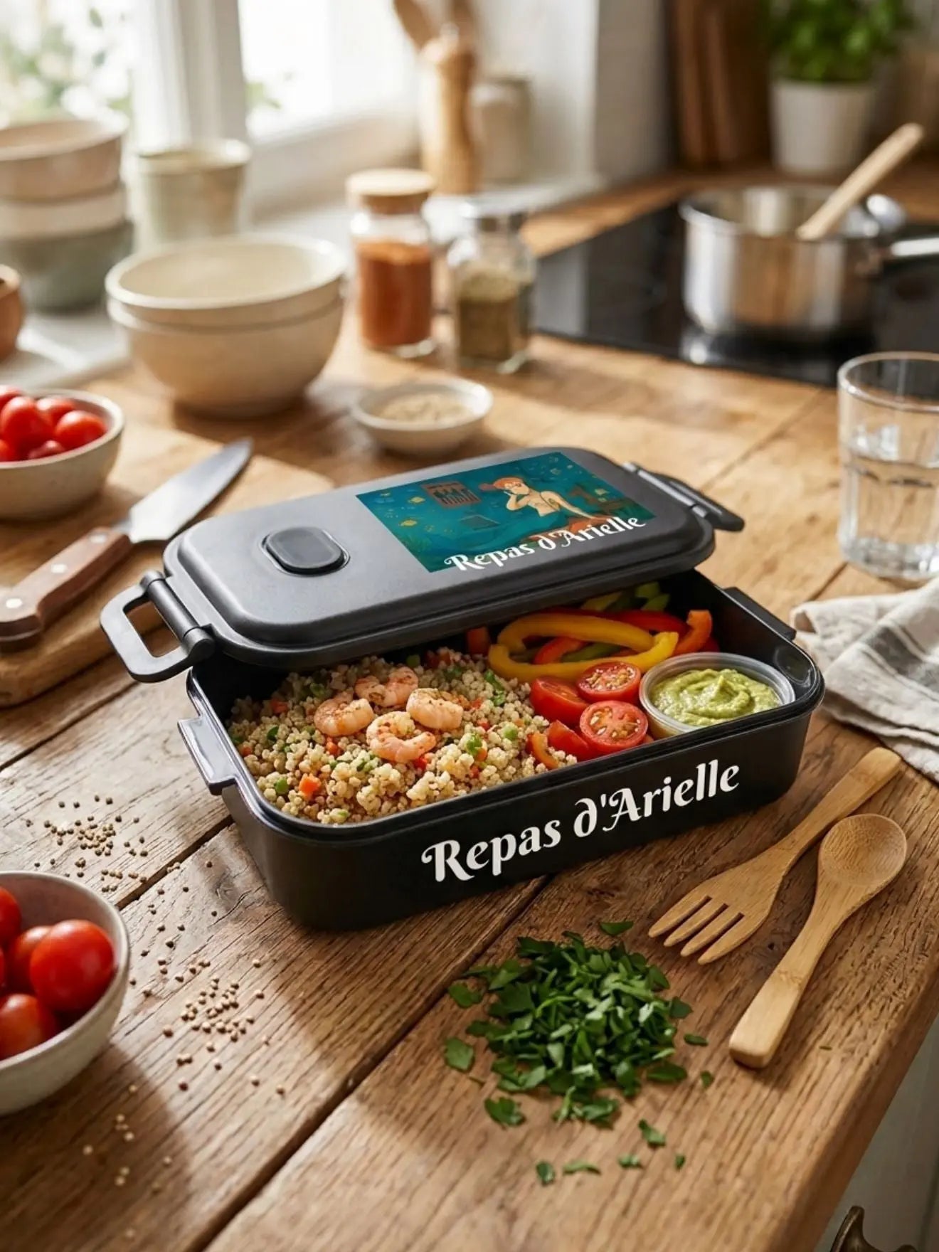 Boîte à repas personnalisée pour enfant lègère alrj.fr