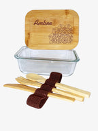 Boîte à repas personnalisable pour enfant en bambou