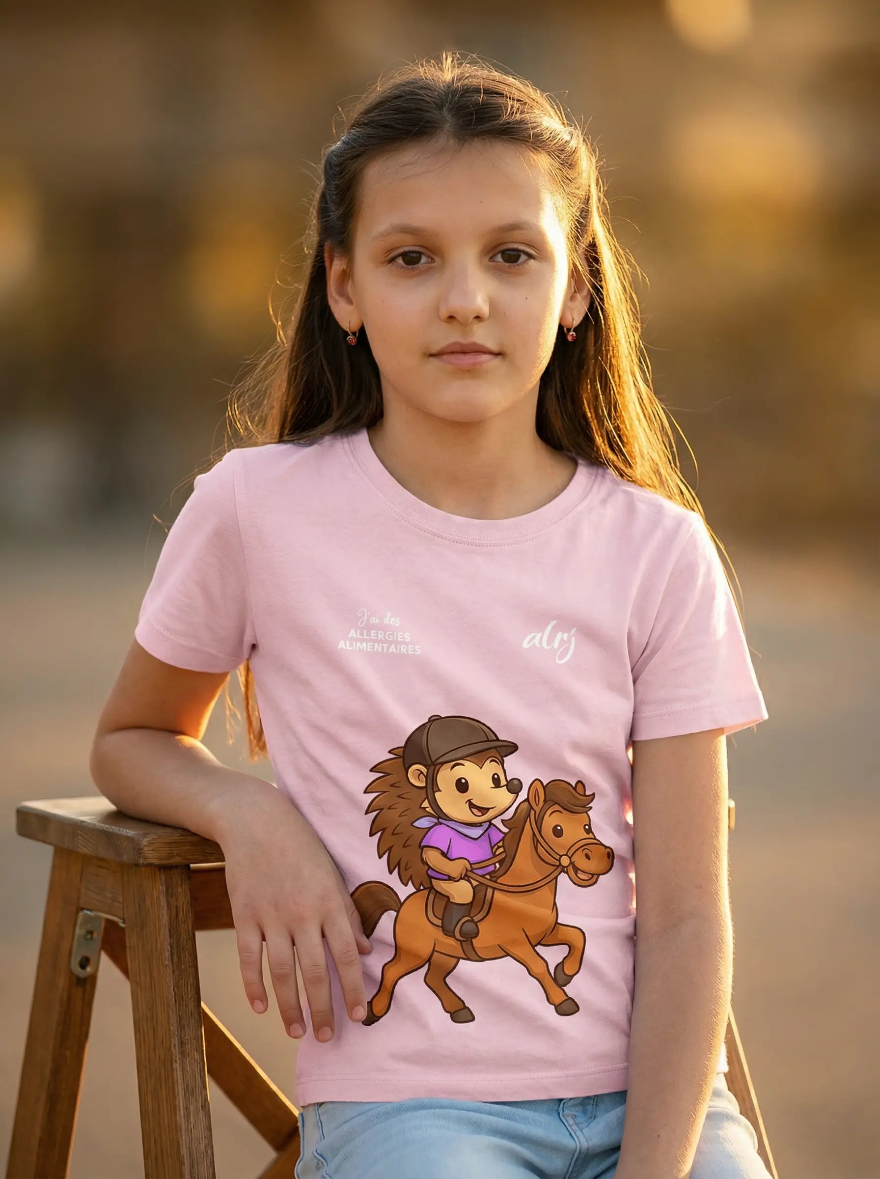 T-shirt 4-14 ans de prévention des allergies alimentaires-équitation - alrj.fr