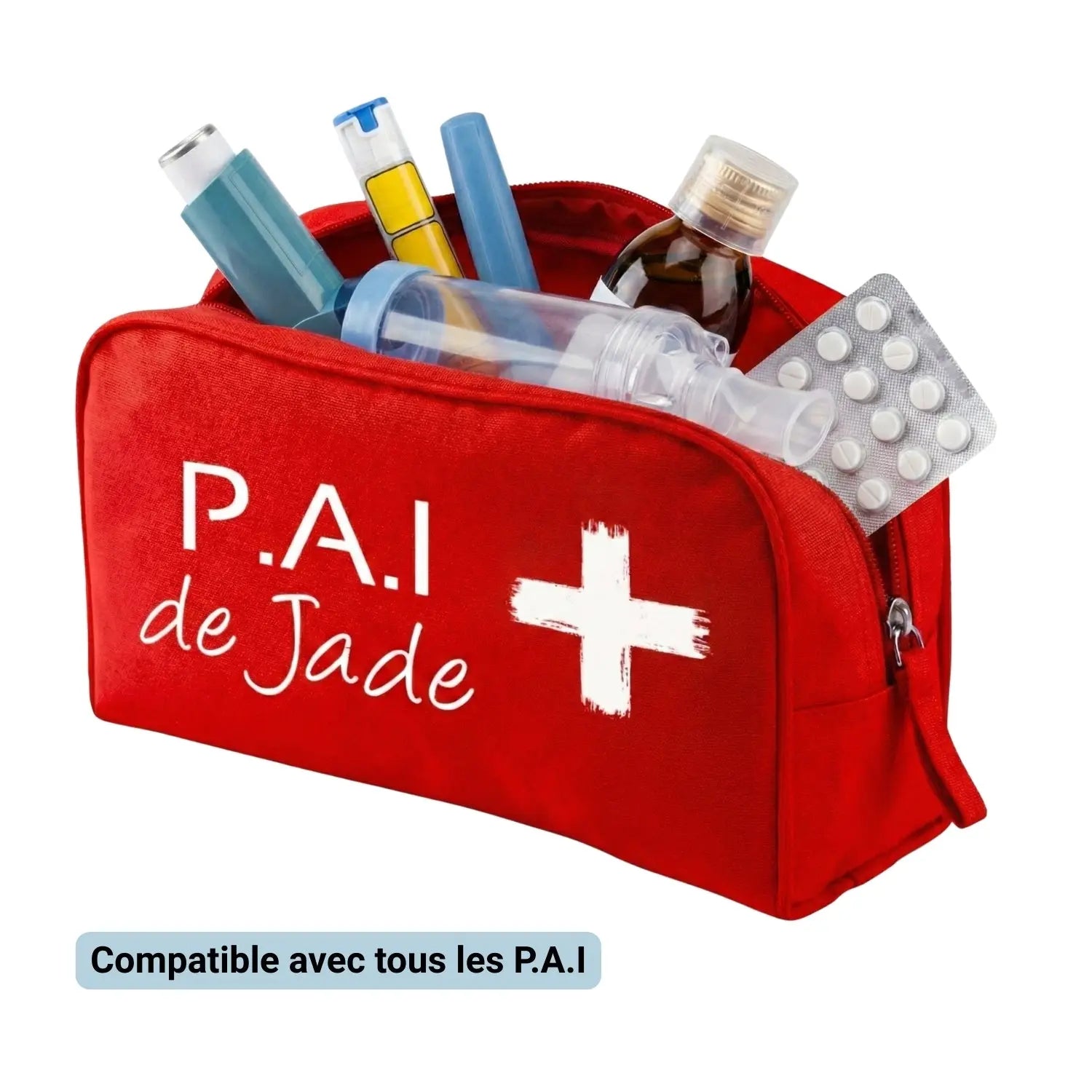 Trousse PAI personnalisée Prénom + Croix Médicale