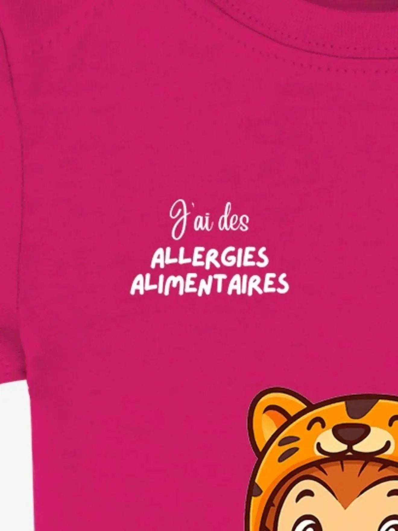 T-shirt 3/36 mois de prévention des allergies alimentaires déguisement alrj