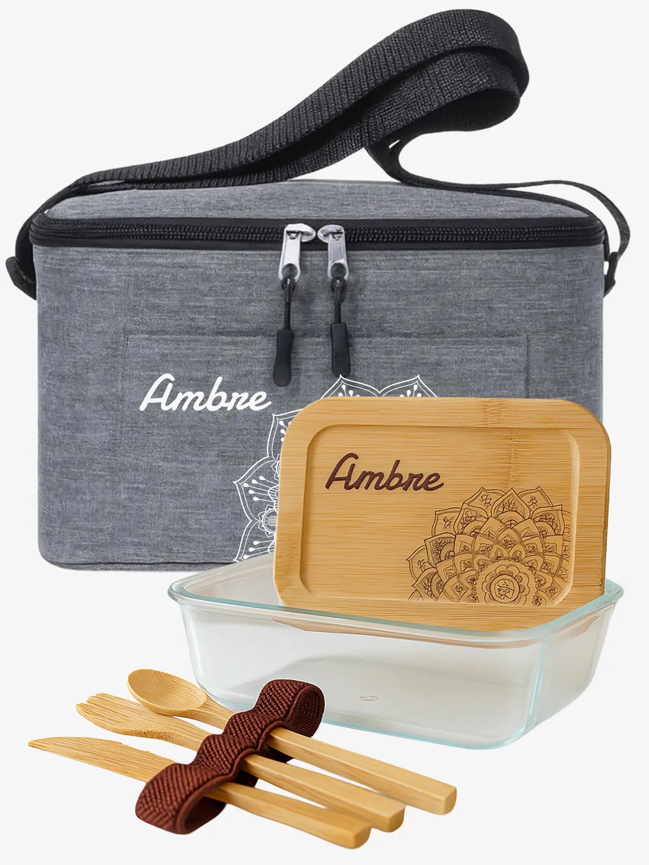 Panier repas personnalisé enfant allergique – Glacière + Boîte à repas Bambou alrj.fr