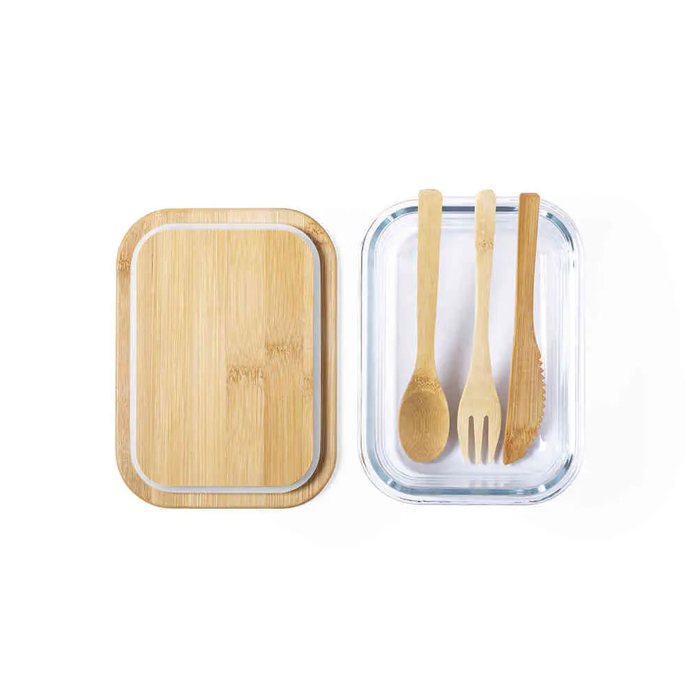 Boîte à repas personnalisable pour enfant en bambou