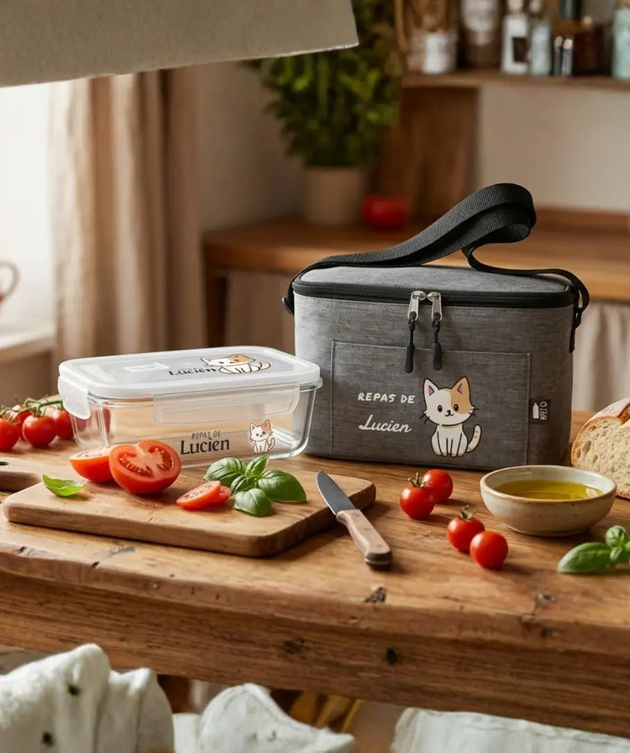 Panier repas personnalisé enfant allergique – Glacière + Boîte à repas