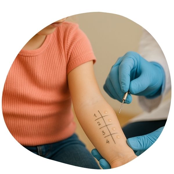 allergies alimentaires : test cutané