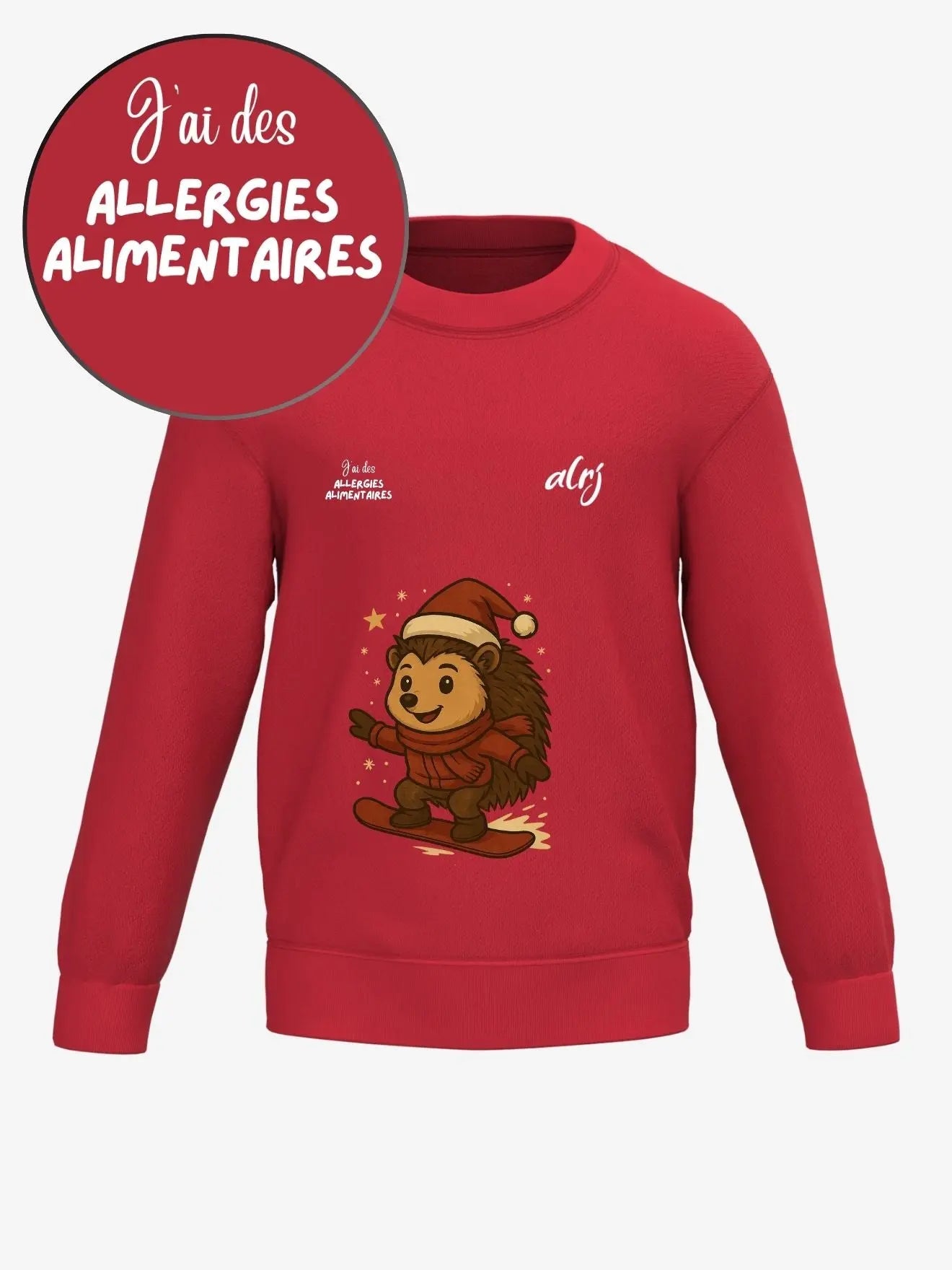 Pull enfant de prévention des allergies alimentaires - pull de noël alrj