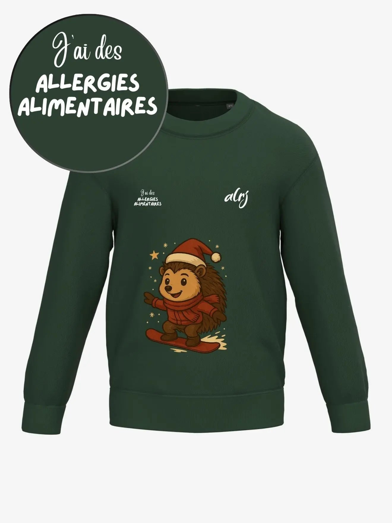 Pull enfant de prévention des allergies alimentaires - pull de noël alrj
