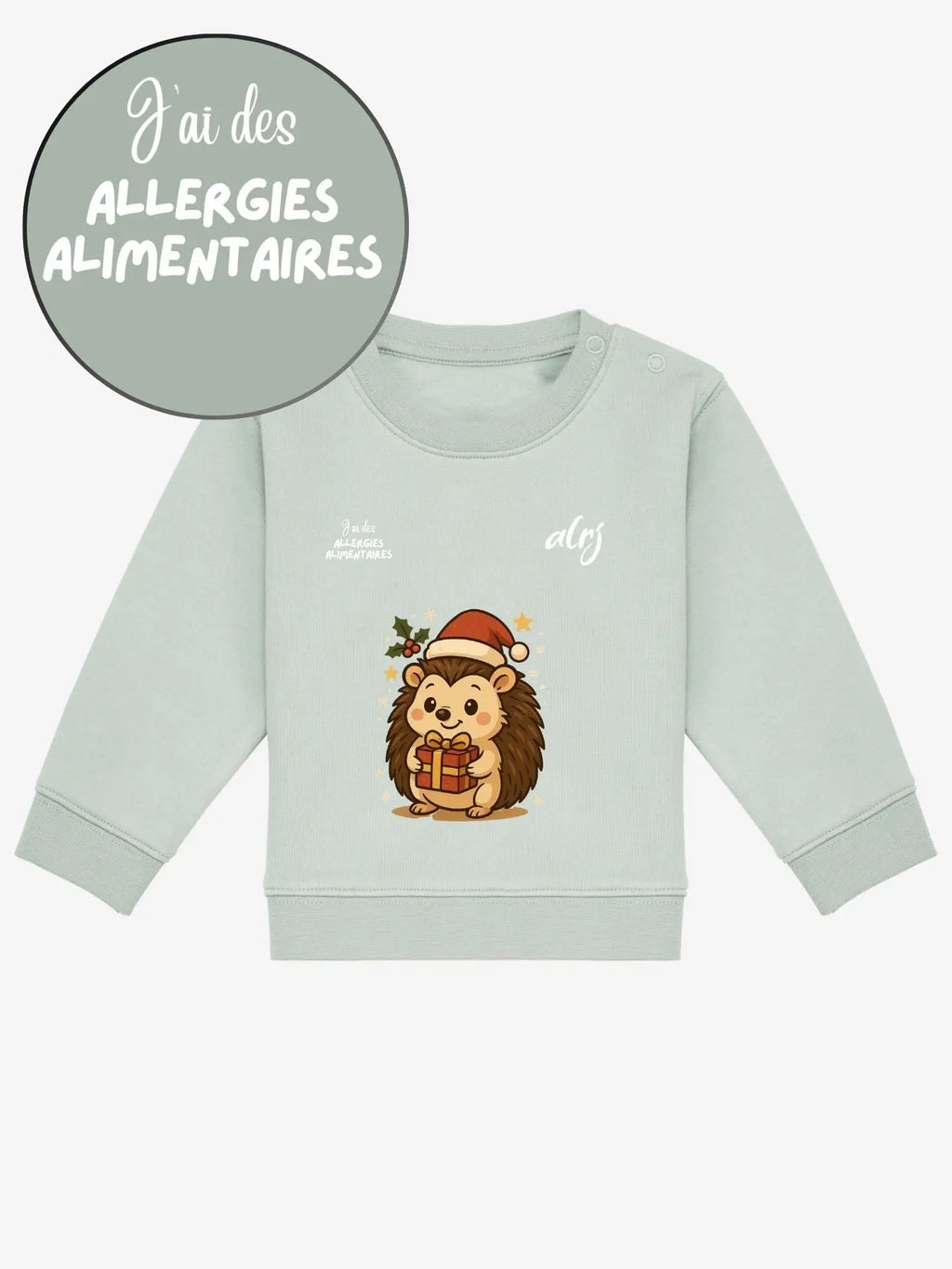 Pull bébé de prévention des allergies alimentaires - pull de noël alrj