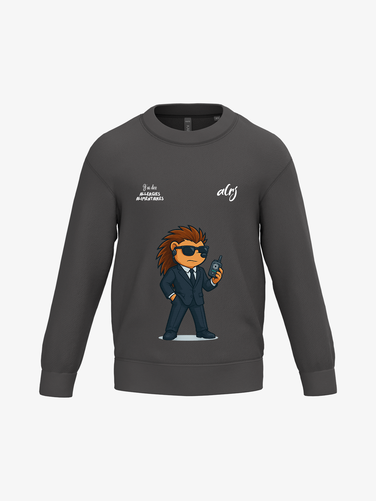 Pull enfant de prévention des allergies alimentaires - agent secret