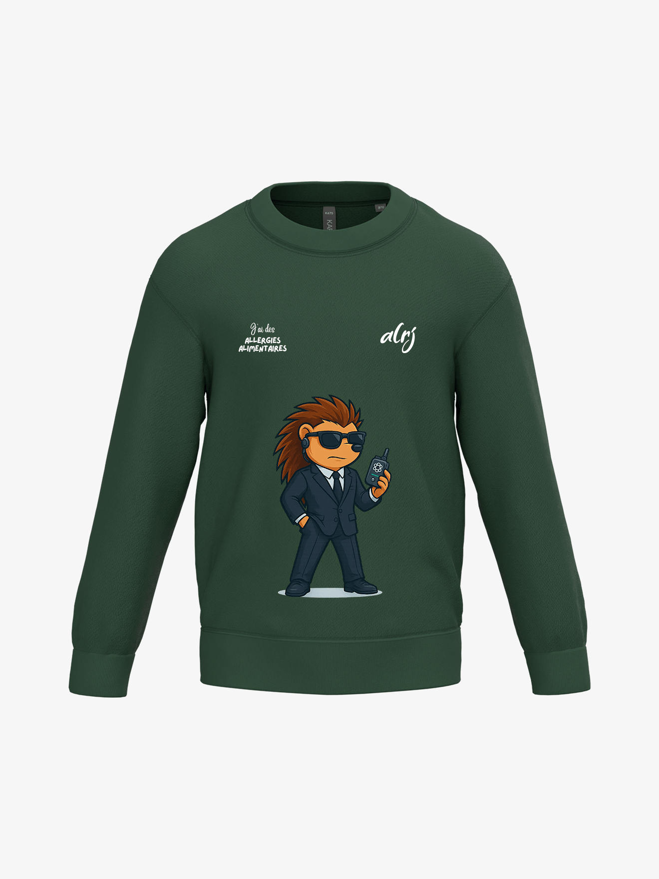 Pull enfant de prévention des allergies alimentaires - agent secret