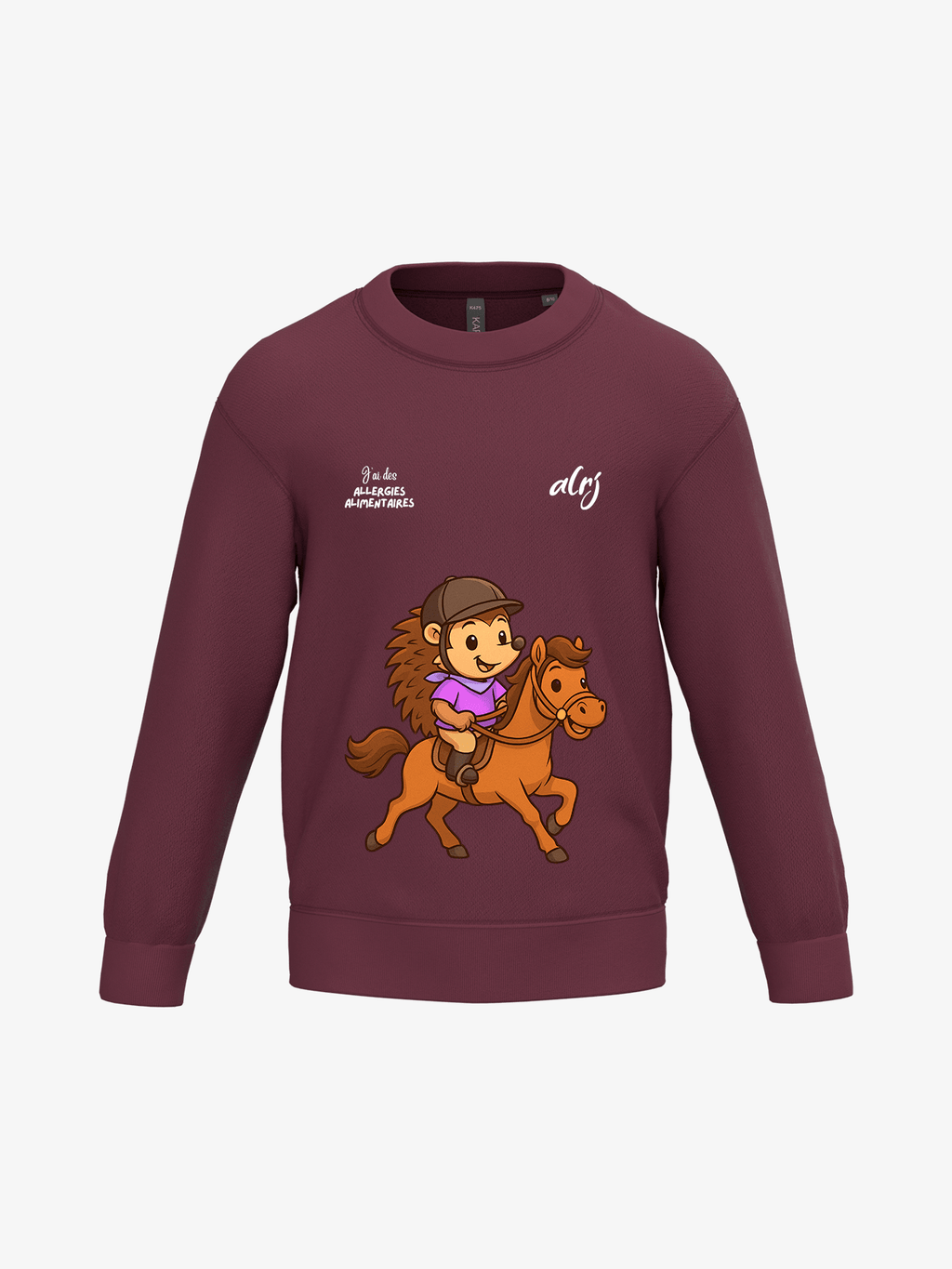 Pull enfant de prévention des allergies alimentaires - équitation