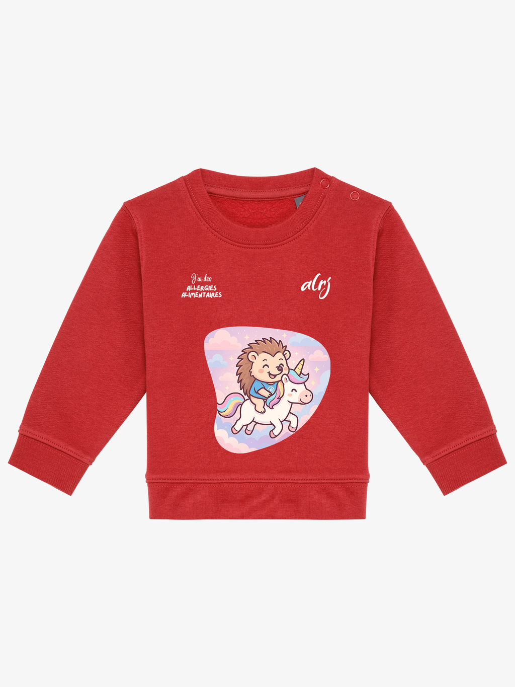 Pull 6/36 mois de prévention des allergies alimentaires - licorne