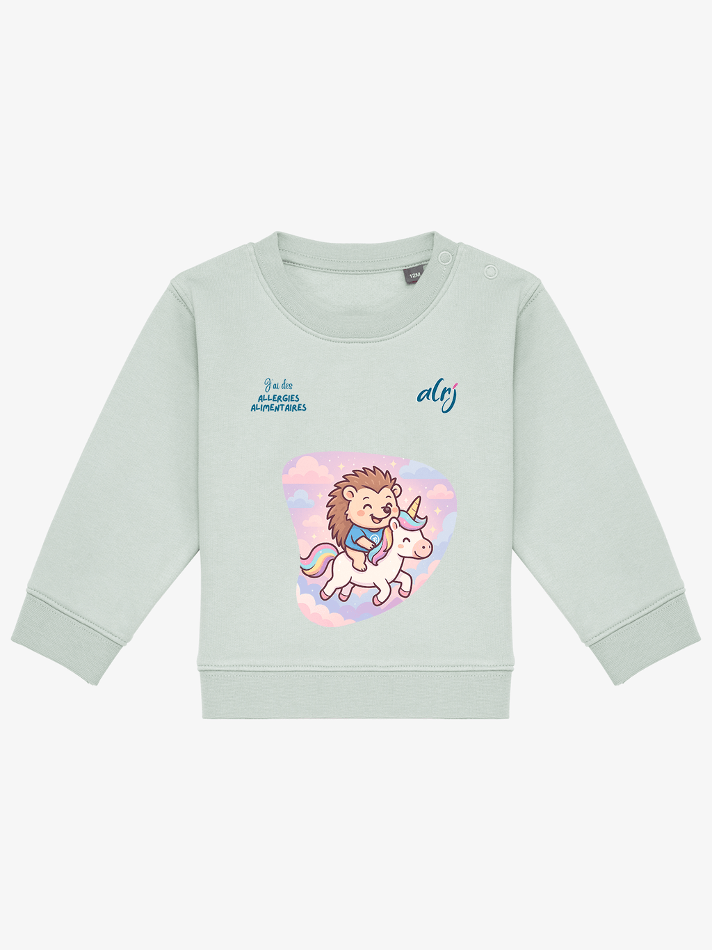 Pull 6/36 mois de prévention des allergies alimentaires - licorne