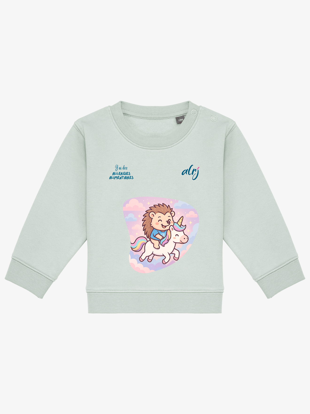 Pull 6/36 mois de prévention des allergies alimentaires - licorne