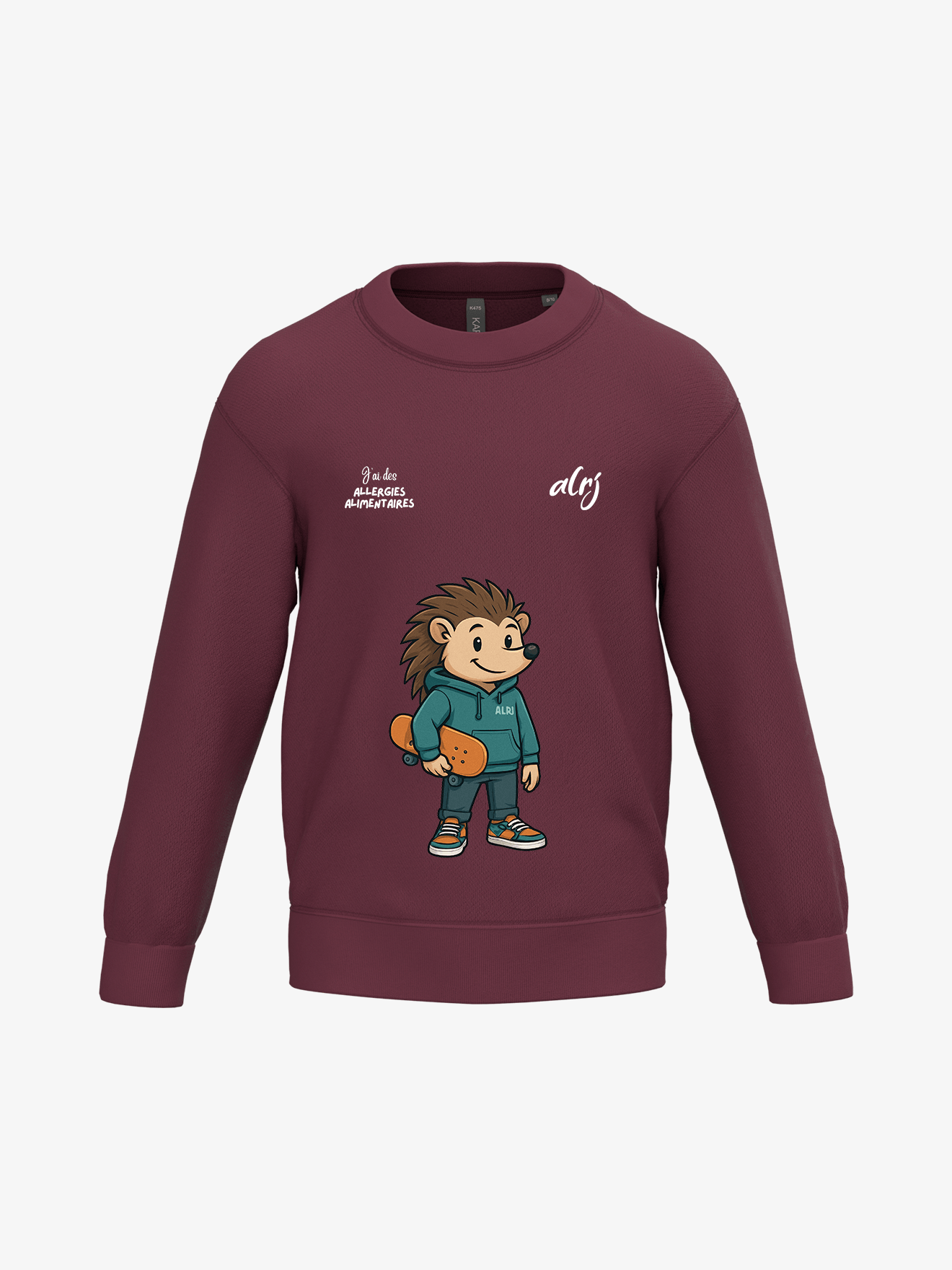 Pull enfant de prévention des allergies alimentaires - skate