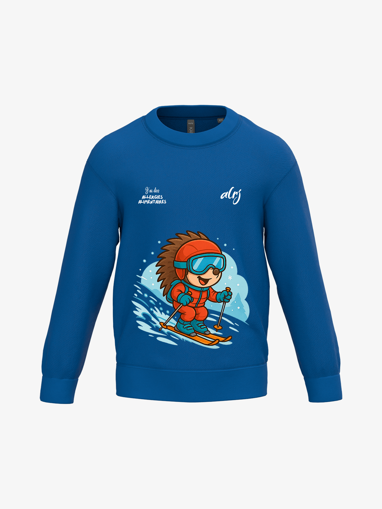 Pull enfant de prévention des allergies alimentaires - ski