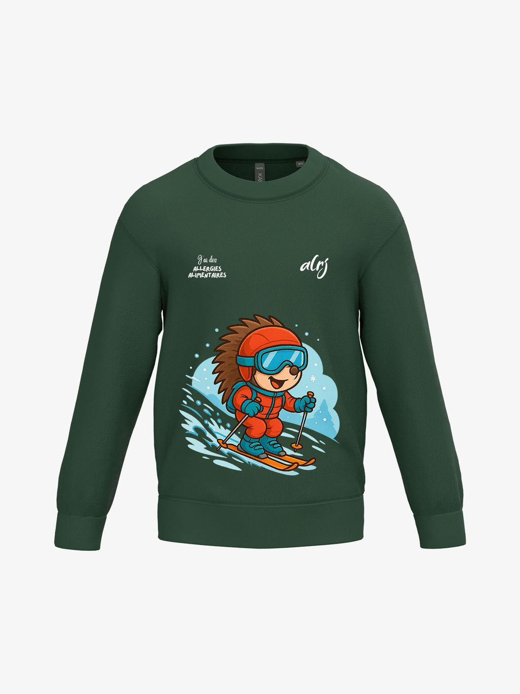 Pull enfant de prévention des allergies alimentaires - ski