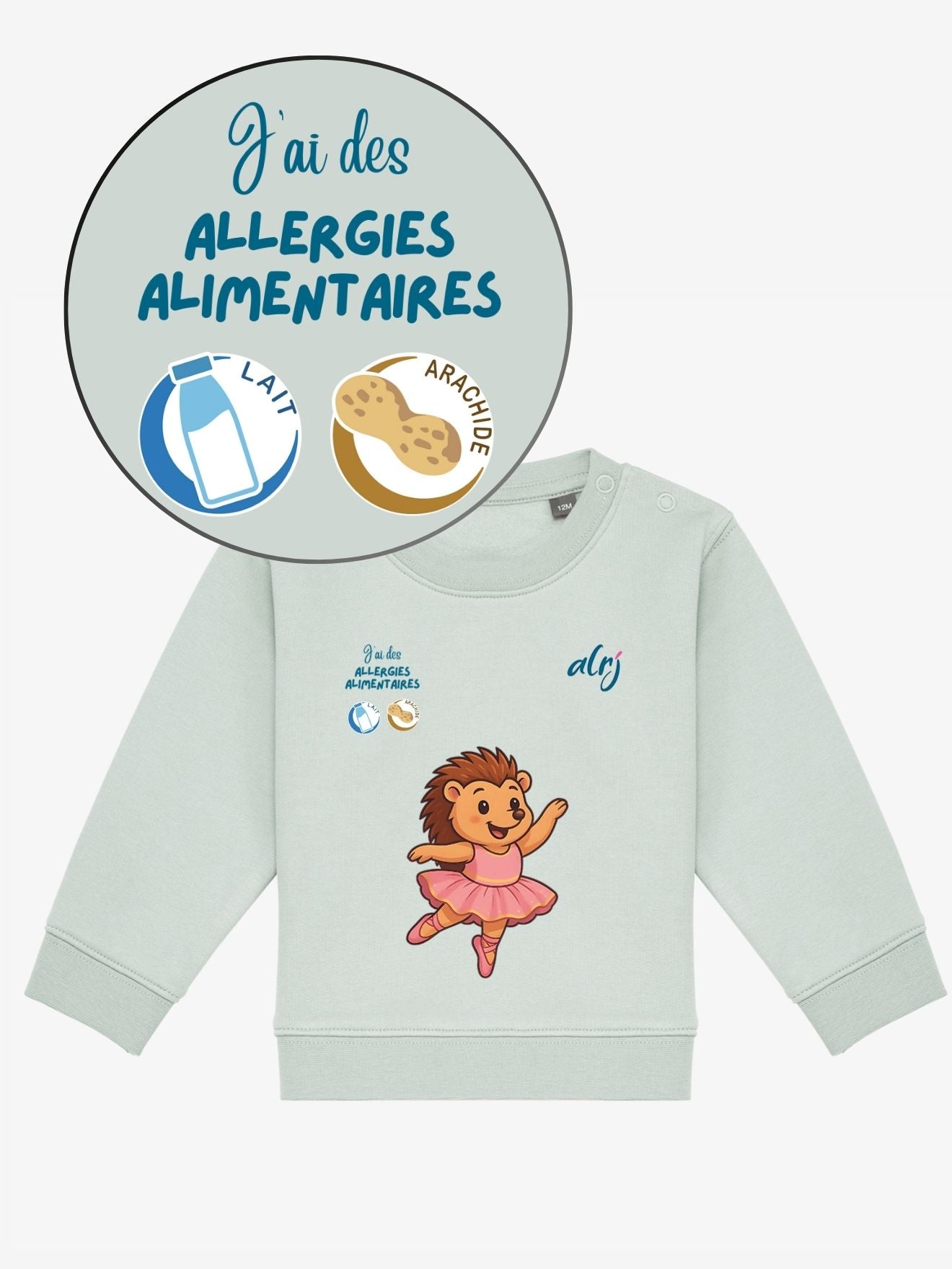 Pull 6/36 mois de prévention des allergies alimentaires - avec symboles