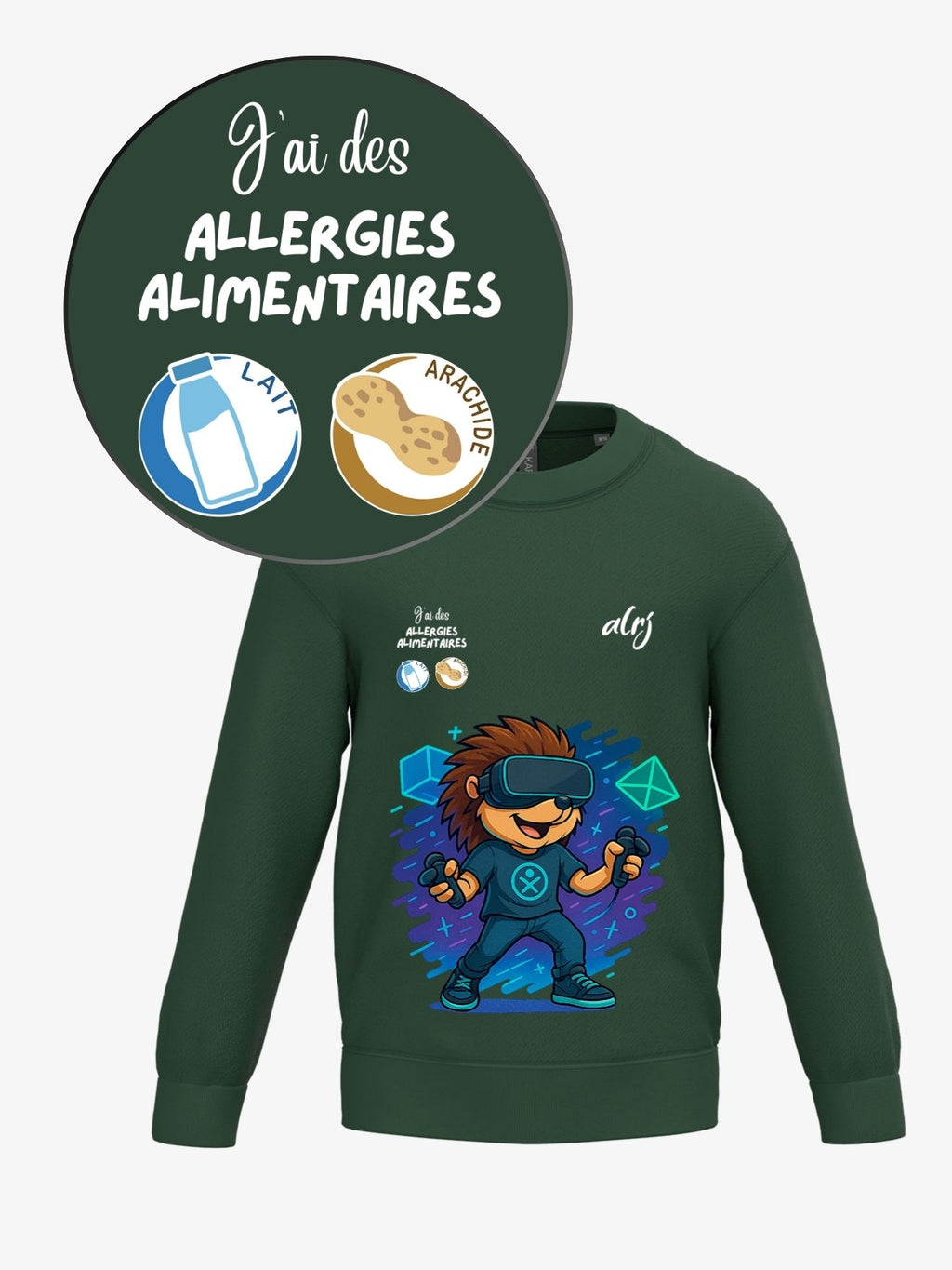 Pull enfant de prévention des allergies alimentaires - avec symbole