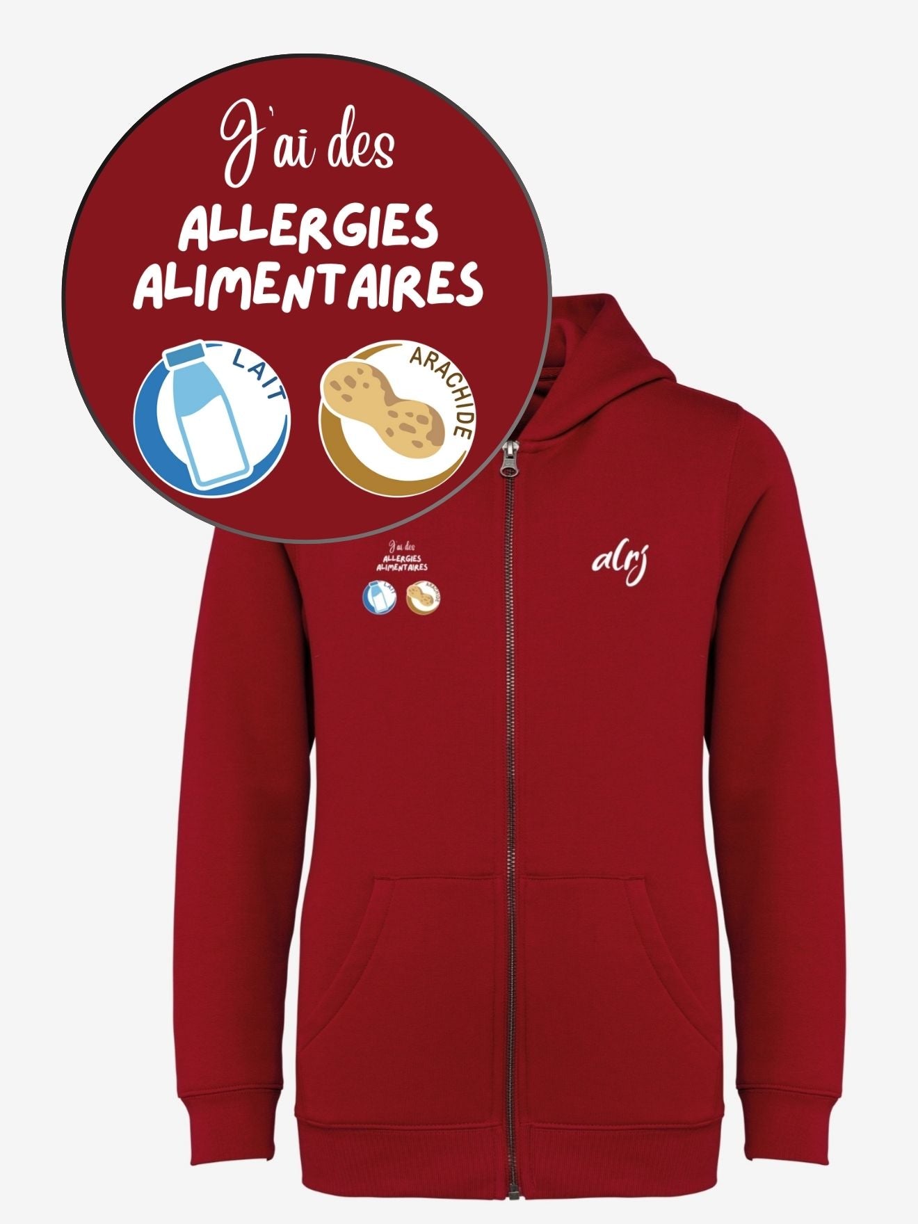 Sweatshirt enfant de prévention des allergies alimentaires avec symboles