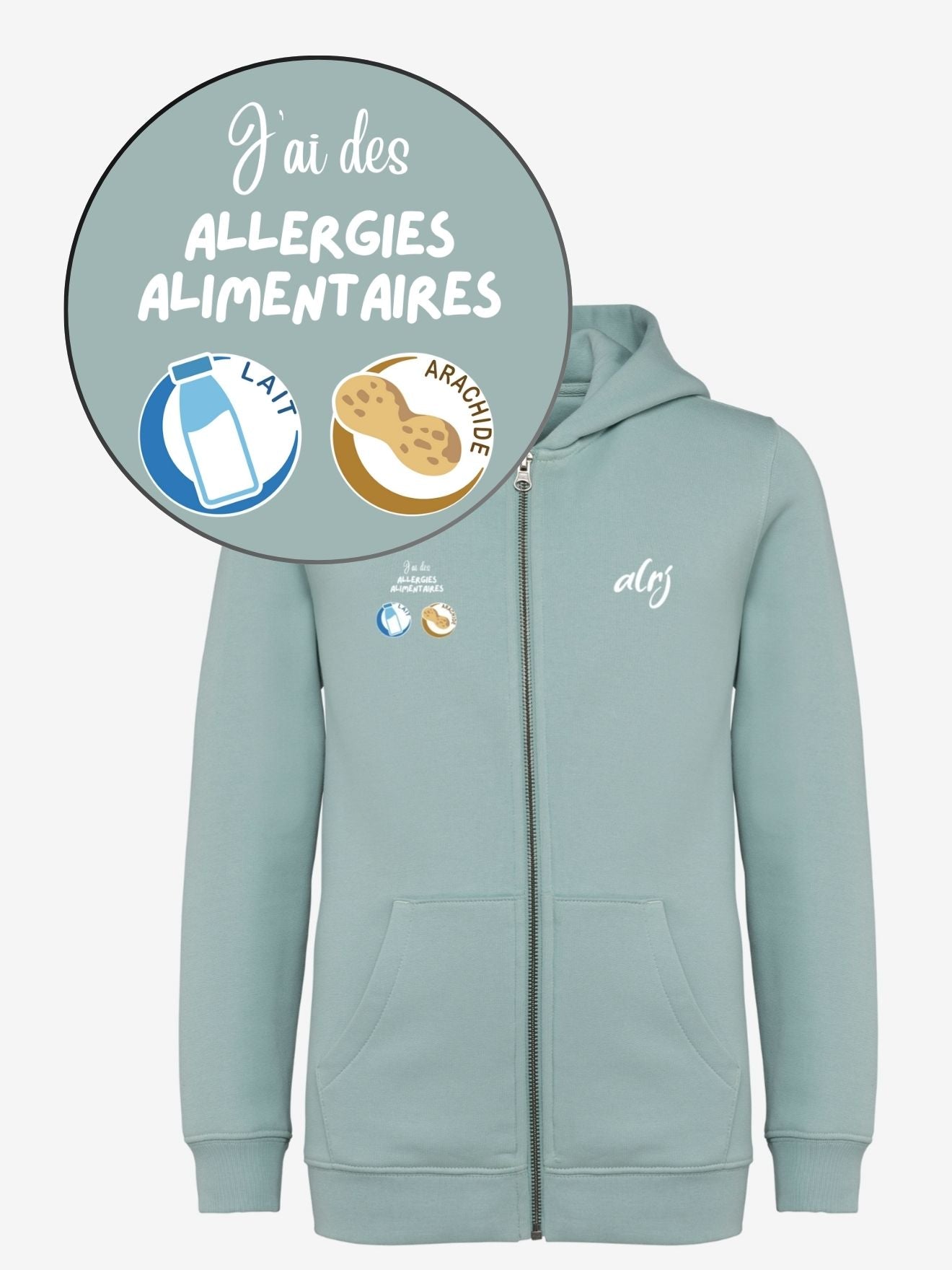 Sweatshirt enfant de prévention des allergies alimentaires avec symboles