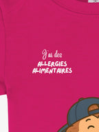 T-shirt 3/36 mois de prévention des allergies alimentaires-casquette - alrj.fr