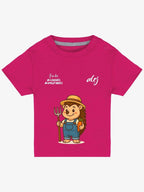 tshirt de prévention des allergies alimentaires rose avec motif piki casquette