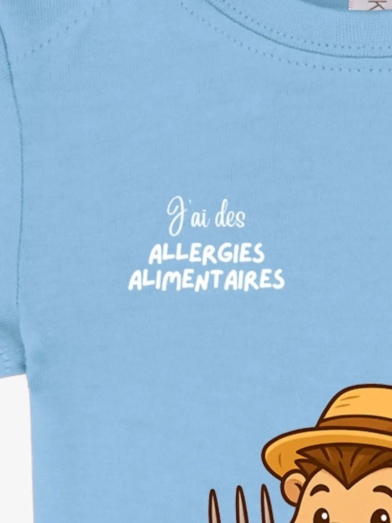 T-shirt 3/36 mois de prévention des allergies alimentaires-fermier alrj