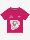 T-shirt bébé 3-36 mois rose fuchsia manches courtes, licorne et texte «J’ai des allergies alimentaires».