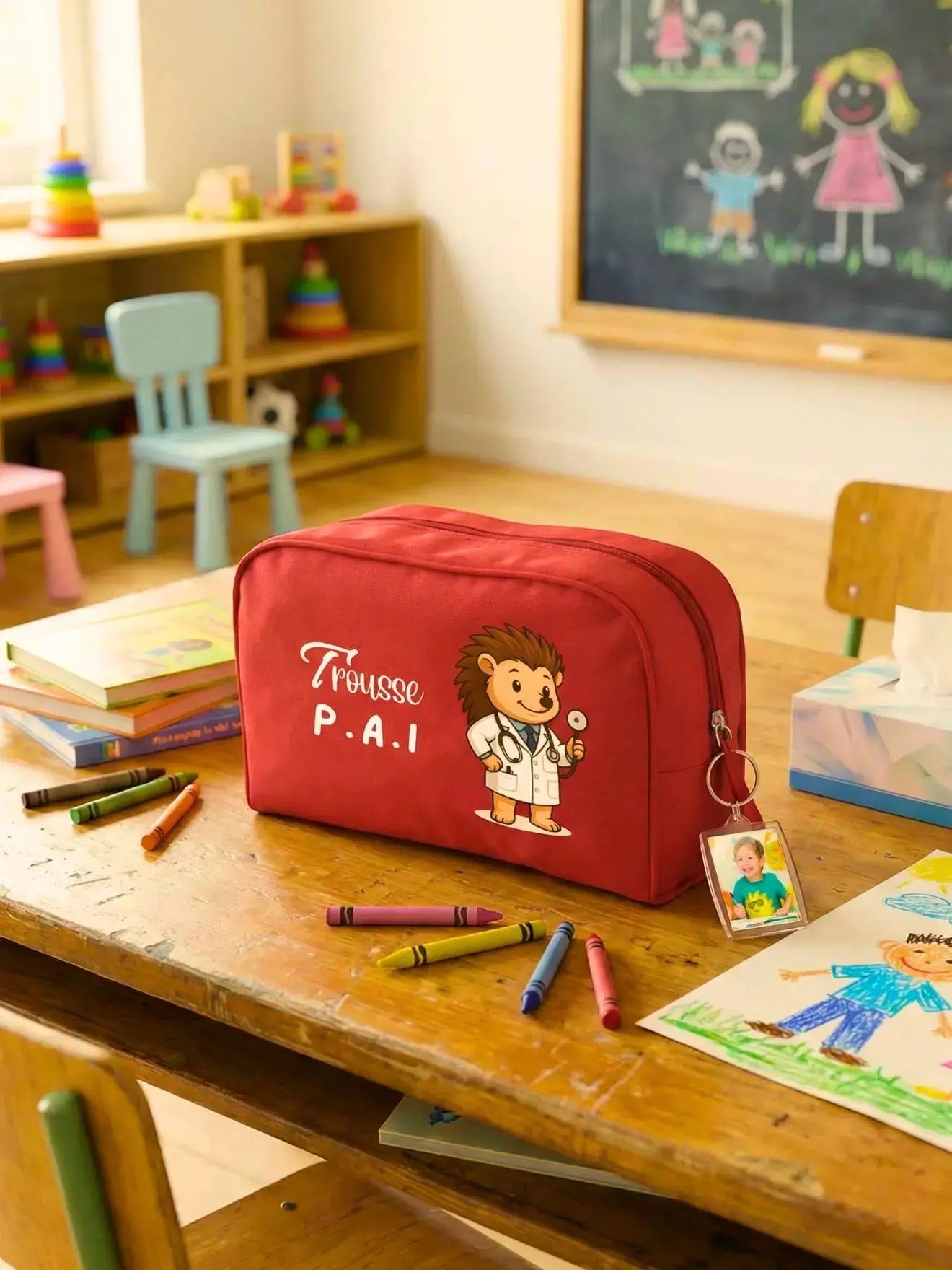 trousse pai dans une salle de classe