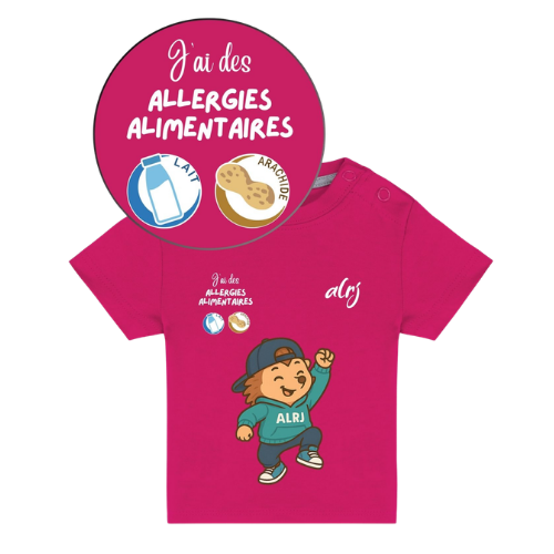 T-shirt 3/36 mois de prévention des allergies alimentaires-avec symboles