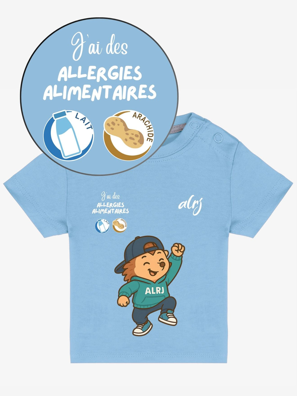 T-shirt 3/36 mois de prévention des allergies alimentaires - avec symboles