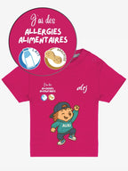 T-shirt 3/36 mois de prévention des allergies alimentaires - avec symboles