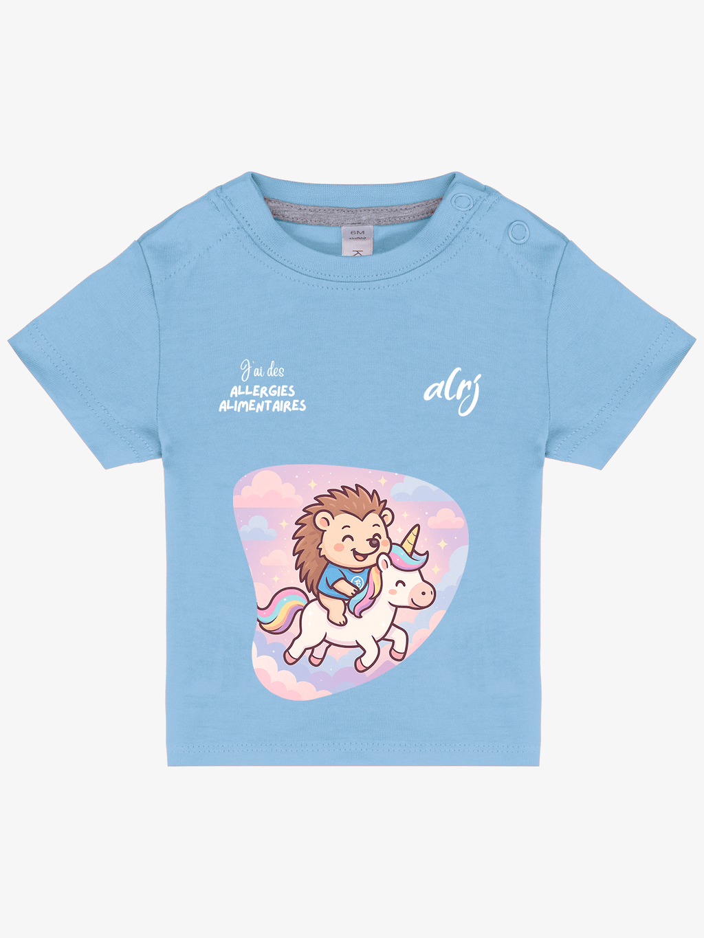 T-shirt 3/36 mois de prévention des allergies alimentaires - licorne