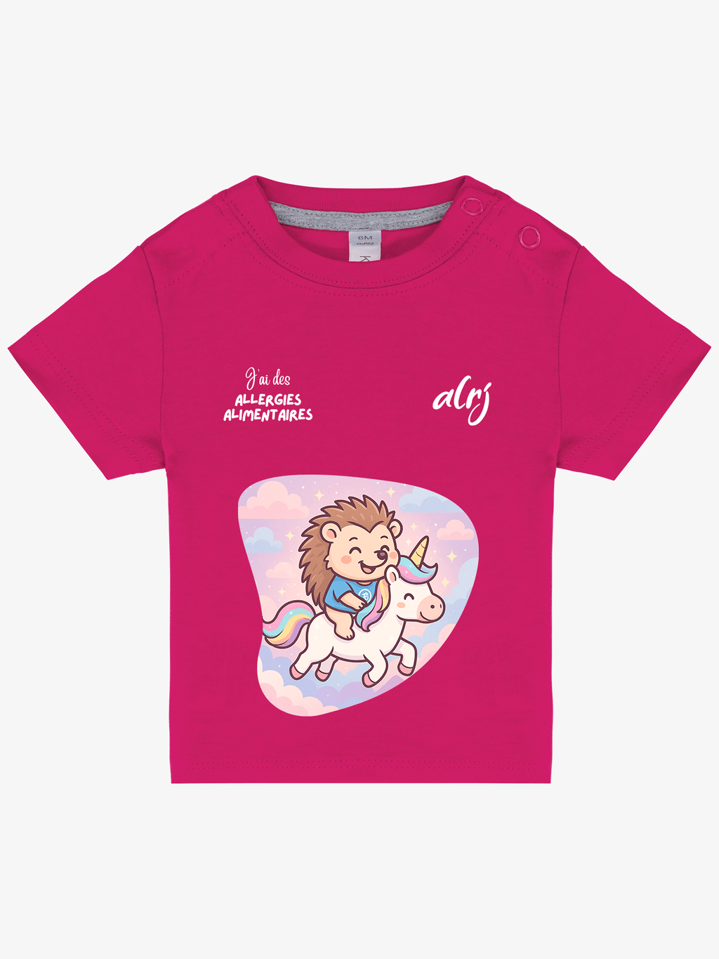 T-shirt 3/36 mois de prévention des allergies alimentaires - licorne